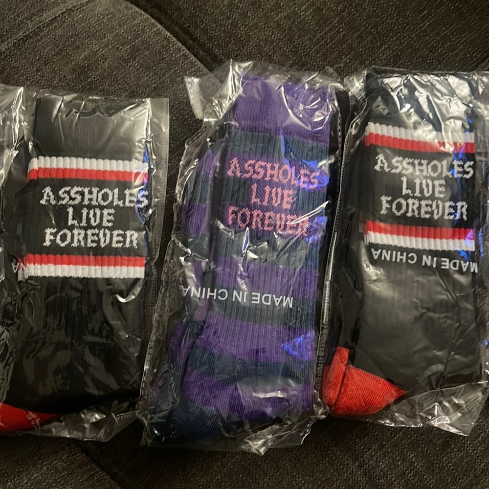 Assholes Live forever Socks